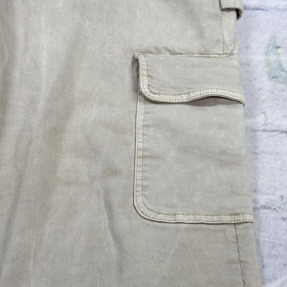 LuLaRoe Women's Utility Cargo Pants Size 32‎ 14-15 Khaki Soft Stretchy Twill